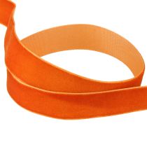 Artículo Cinta decorativa de terciopelo naranja oscuro 20 mm 10 m