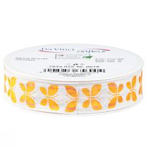 Artículo Cinta decorativa mariposas naranja borde de alambre 25mm 18m