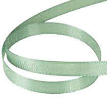 Artículo Cinta decorativa de tafetán, cinta de regalo, verde salvia, 10 mm, 50 m