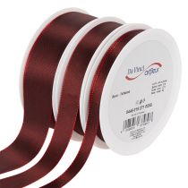 Artículo Cinta decorativa de tafetán, roja, varios anchos, 50 m