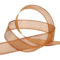 Artículo Cinta de regalo para la decoración con Lurexstreifen cobre 25mm 20m
