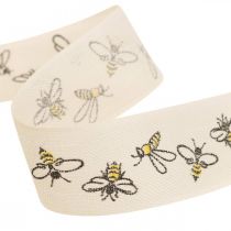 Cinta decorativa abejas cinta crema 25mm 18m