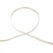 Artículo Cinta decorativa cinta de regalo crema organza orillo 6mm 50m