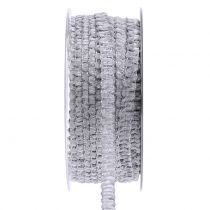 Cinta decorativa efecto terciopelo gris 10mm 20m
