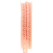 Cinta de regalo para la decoración crochet lace salmon 12mm 20m