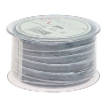 Artículo Cinta decorativa de terciopelo, cinta de regalo, terciopelo gris, 10 mm, 20 m