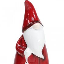 Artículo Figura Papá Noel Cerámica roja y blanca Al. 20 cm