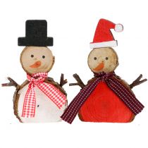 Artículo Figura para decorar muñeco de nieve madera 10cm 9 St