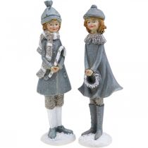 Artículo Figuras decorativas invierno figuras infantiles niñas H19cm 2pcs