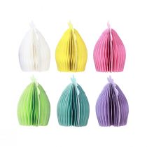 Artículo Figuras decorativas papel nido de abeja gallinas de colores 7,5×4,5×8cm 6ud