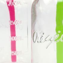 Botellas decorativas con tapa y paja H14,5cm.
