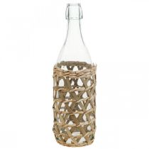 Artículo Deco botella vidrio botella de vidrio decoración trenzada Ø9.5cm H31cm