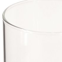 Artículo Jarrón de cristal decorativo, decoración de mesa, florero incoloro Ø9cm H15cm