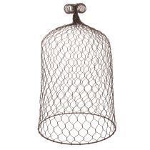 Artículo Campana decorativa de metal, ayuda para trepar, cubierta de alambre, marrón, acabado óxido, H50/41cm Ø30/25cm, juego de 2