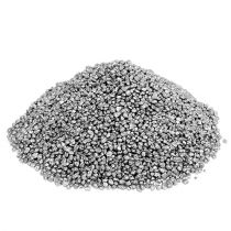 Piedras decorativas granuladas plateadas decorativas 2mm - 3mm 2kg