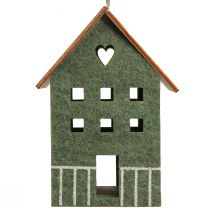 Artículo Colgadores decorativos de fieltro para casa, color verde natural, decoración navideña, juego de 4