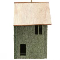 Artículo Colgadores decorativos de fieltro para casa, color verde natural, decoración navideña, juego de 4
