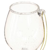 Artículo Colgador decorativo vasos transparente con dorado 9cm 2ud