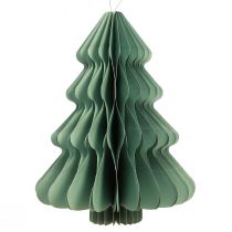 Artículo Percha decorativa árbol de papel Navidad menta plata H40cm 2ud