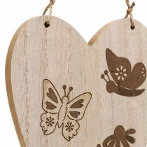 Deco colgador madera deco corazón mariposa deco 13,5x20cm 6uds