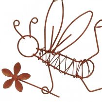 Colgador decorativo metal abejas colgador decorativo óxido 9x6,5cm 6uds