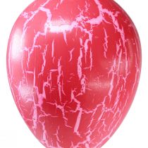Artículo Percha decorativa Huevos de Pascua craquelado amarillo/rosa/rojo Ø8,5cm 3ud