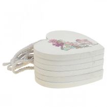 Artículo Corazón decorativo para colgar, corazón elfo colgante decoración 12cm 6pcs