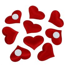Corazones decorativos rojo 27mm x 32mm 100p