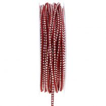 Correa de cuero Cable de cinta roja con remaches 3mm 15m