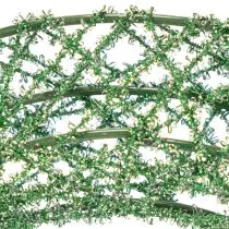 Artículo Corona decorativa de malla metálica verde para proyectos de bricolaje, 19 cm, 2 piezas