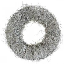 Corona decorativa naturaleza, corona de vid, corona natural Ø25cm blanco