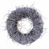 Artículo Corona decorativa naturaleza, corona de vid, corona natural Ø25cm nevado