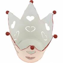 Artículo Corona decorativa, farol de metal, jardinera para San Valentín, decoración de metal con corazón