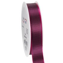 Artículo Cinta de regalo, cinta de tafetán morado, elegantemente brillante, 25 mm de ancho, 50 m de largo.