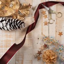 Artículo Cinta de regalo, elegante y brillante cinta de tafetán para ocasiones festivas, 25 mm de ancho, 50 m de largo.