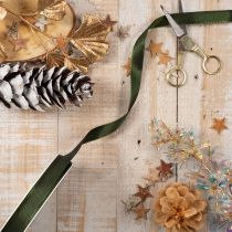Artículo Cinta de regalo con borde tejido, cinta de tafetán para manualidades, 15 mm de ancho, 50 m de largo