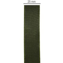 Artículo Cinta decorativa, cinta de tafetán brillante para decoración, 25 mm de ancho, 50 m de largo