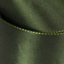 Artículo Cinta de satén para envolver regalos, cinta de tafetán, verde, 40 mm de ancho, 5 m de largo
