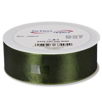 Artículo Cinta de satén para envolver regalos, cinta de tafetán, verde, 40 mm de ancho, 5 m de largo