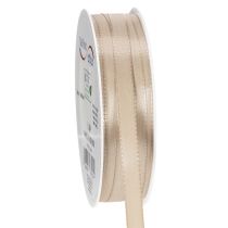 Artículo Cinta estrecha de color beige para regalos, cinta fina para embalaje, 10 mm de ancho, 50 m de largo.