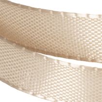 Artículo Cinta estrecha de color beige para regalos, cinta fina para embalaje, 10 mm de ancho, 50 m de largo.