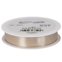 Artículo Cinta decorativa de tafetán satinado beige de 25 mm y 50 m.
