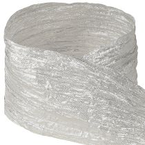 Artículo Cinta decorativa para regalo, cinta de mesa, color plata claro, 75 mm, 15 m