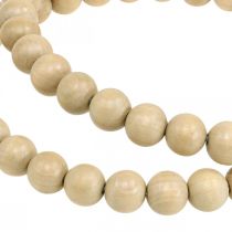 Artículo Anillo decorativo de cuentas de madera, estilo natural, decoración colgante, decoración de mesa, Ø19,5cm, juego de 2, madera y metal