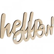 Artículo Flores decorativas de madera "Hello" Nature Deco Sign con imán 18/19,5 cm 6 uds.