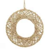 Artículo Anillo decorativo recubierto de yute decoración colgante Decoración boho Ø28cm 4ud