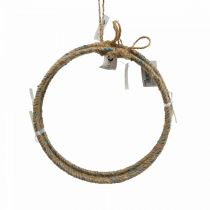 Artículo Anillo decorativo yute Scandi anillo decorativo para colgar Ø25cm 4pcs