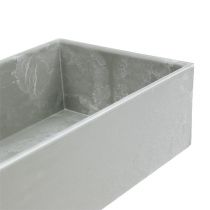 Cuenco decorativo cuadrado gris 32cm x 10.5cm H5cm, 1p