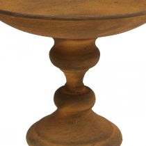 Artículo Cuenco decorativo con pie metal aspecto óxido Ø22cm H18.5cm