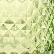 Artículo Portavelas decorativo de cristal verde retro, Ø10,5 cm, 2 unidades